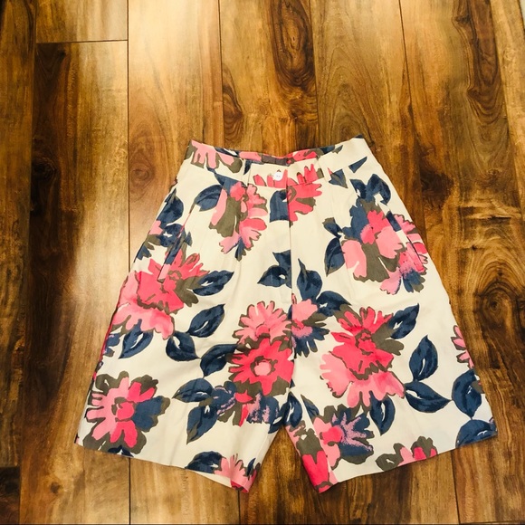 Collection Point of View floral linen shorts sz 4 (B07) - Picture 5 of 8